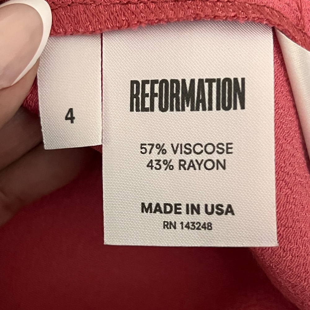 Reformation Jules Pink Midi Wrap Dress - Picture 7 of 8